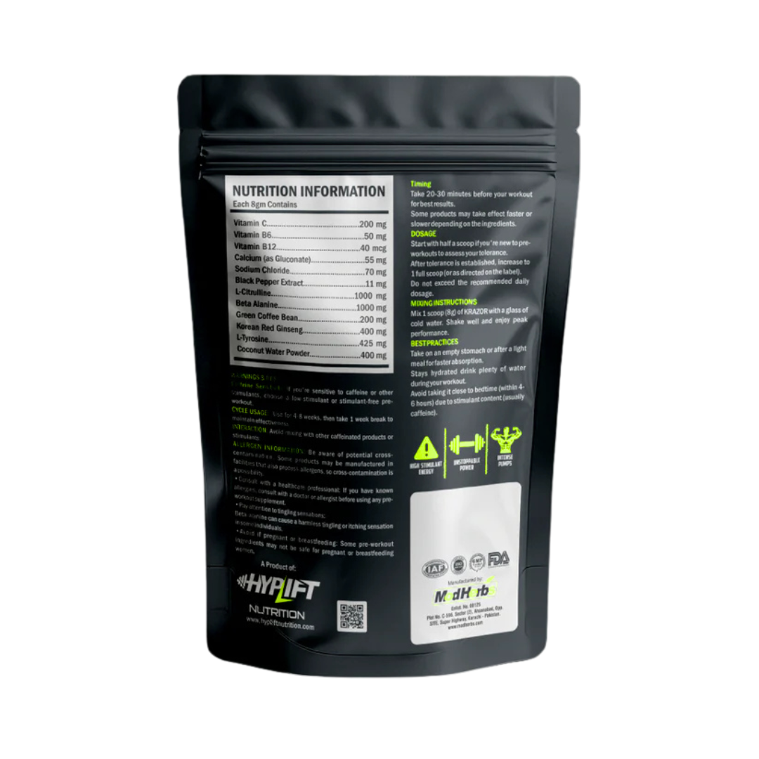 KRAZOR PREWORKOUT